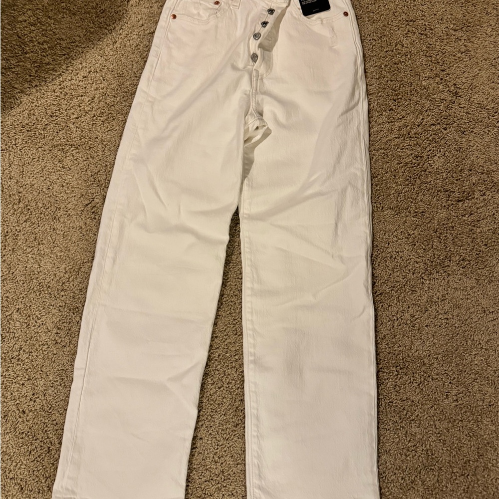 Levi's Women's Straight Leg White Jeans